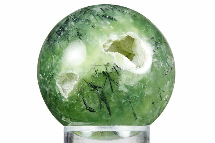 Polished Prehnite With Epidote Sphere #343068